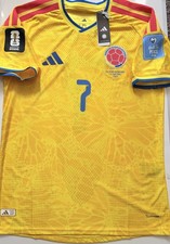 Luis Diaz #7 Colombia 2026 WC Home Jersey Men’s XL - Colombia vs Portugal Kit