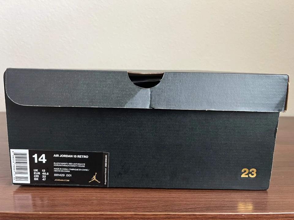 Air Jordan 15 Retro 2017 Stealth Talla 14 Totalmente Nuevo En Caja Foto 2 de 4