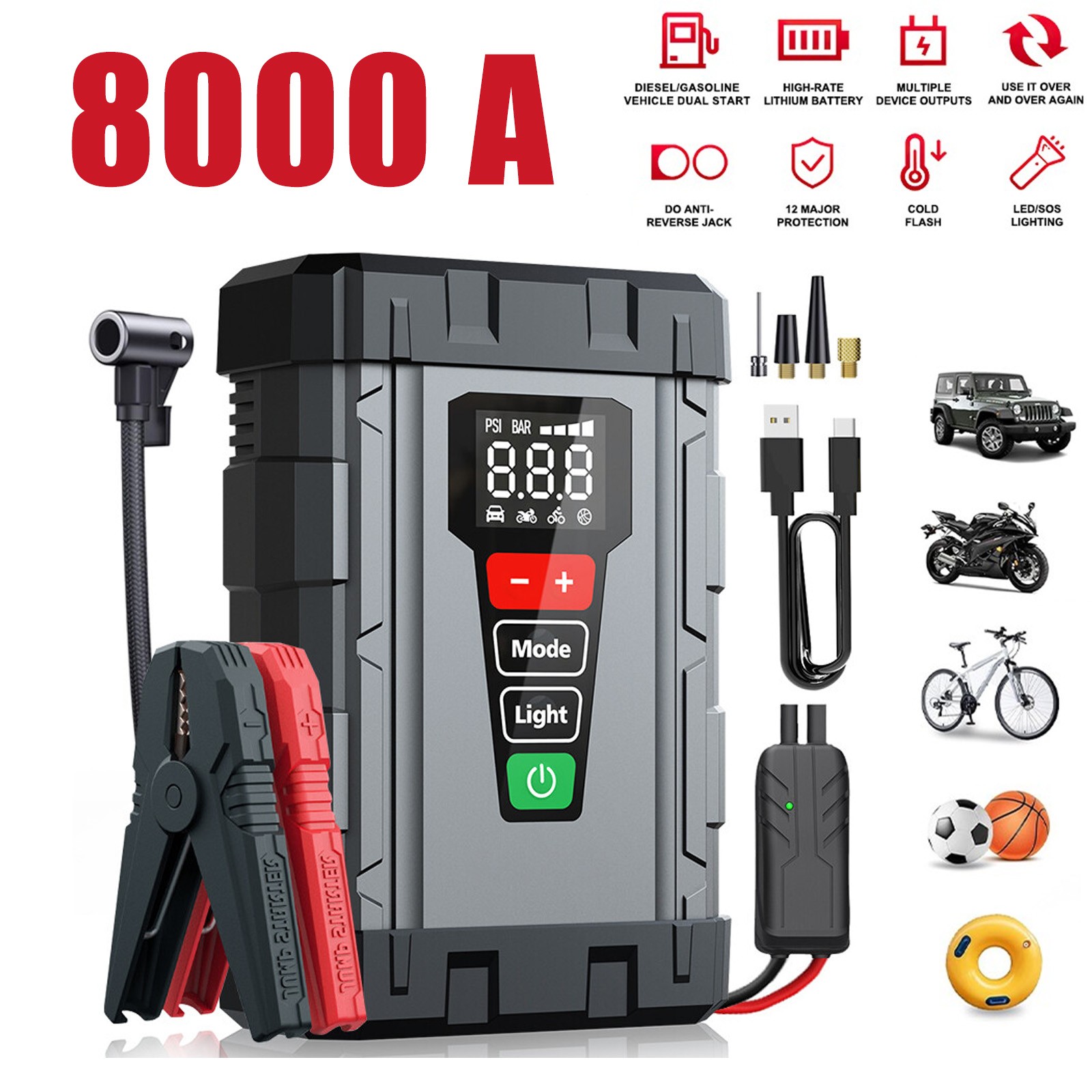 Booster Jumper Power Bank Car Battery