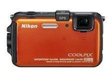 Nikon COOLPIX AW100 Digital Camera Orange Used Very Good From Japan