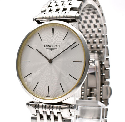 Longines La Grande Classique L4.709.4 Quarz silbernes Zifferblatt Herrenuhr...