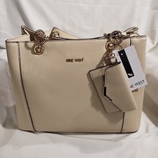 Nine West Basil Jet Set Shopper Light Beige NWT