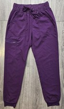 Scrubstar Ultimate Stretch Drawstring Jogger Cargo Scrub Pants Eggplant Womens S