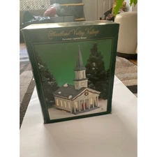 Heartland Valley Village Porcelain Lighted Town Hall Christmas Village House