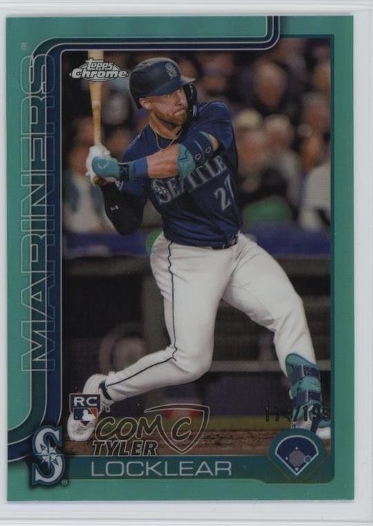 2025 Topps Chrome Aqua Refractor 159/199 Tyler Locklear #41 Rookie RC
