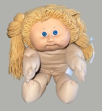 Cabbage Patch Kids Blonde Yarn Hair Blue Eyes 1983 Cole