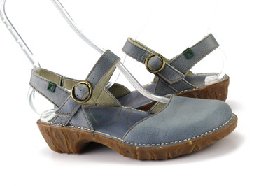 El Naturalista Gr.39 Damen Sandalen Slipper Slingbacks Sommer Blau WIE NEU R 443