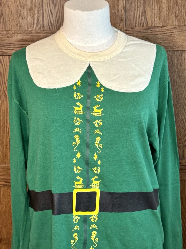 Hanna Anderson “Elf” Buddy Pajamas Costume Organic Cotton Adult Sz L Unisex - Image 4 of 4