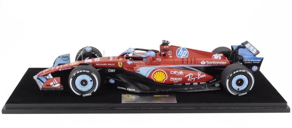 LOOKSMART 1:18 MODELLINO AUTO F1 FERRARI SF-24 #16 CHARLES LECLERC MIAMI GP 2024 - Immagine 4 di 4