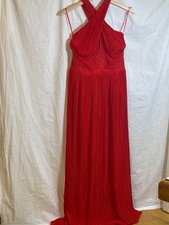 Guess women's full length halter dress gown RED size 10 FREE SHIPPING