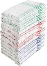 Juego de 12 toallas de cocina 100 % algodón natural (15x25 pulgadas)