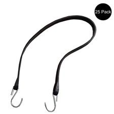 25 Pack 41" Heavy Duty Natural Rubber Tarp Straps Tarp Tie Down Bungee Cords