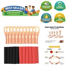 Reliable 8 Gauge Copper Wire Connectors with Moisture-Sealed Heat Shrink Tubes