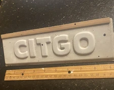 VINTAGE CITGO GASOLINE OIL ADVERTISEMENT DISPLAY PLASTIC SIGN - AGE UNKNOWN