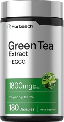 EGCG Green Tea Extract Pills | 1800mg 180 Capsules | Max Potency | by Horbaach