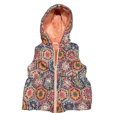 Girls Jacket Vest 24M Toddlers Hooded Outerwear Layering  Fleece Full Zip Fall 