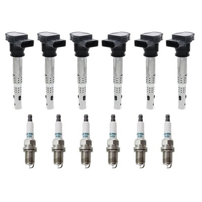 Eldor 6 Ignition Coils Denso Iridium Spark Plugs Kit for Audi Q5 3.2L V6