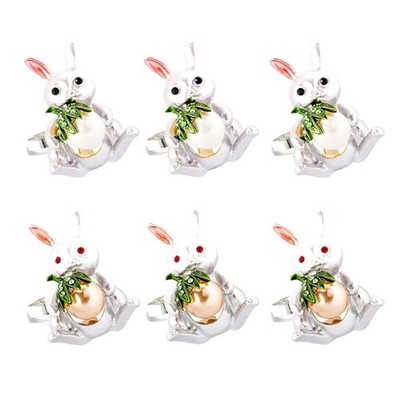Rabbit Napkins Rings Holder Table Decorations for Easter Party Family Gatherings