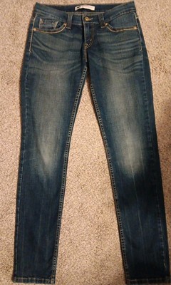Levis 524 Too Superlow Skinny Jeans Womens 5M Medium Wash Stretch 29x30
