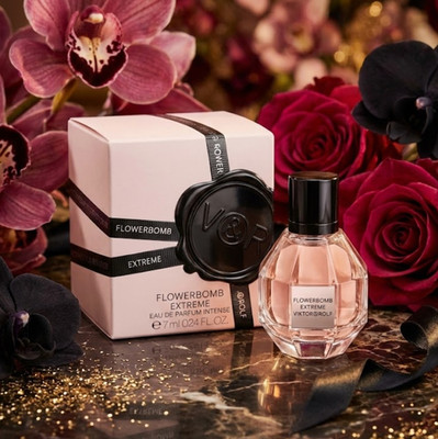 VICTOR&ROLF FLOWERBOMB  EXTREME EDP INTENSE 0.24 0Z/ 7 ML MINI SPLASH NEW IN BOX