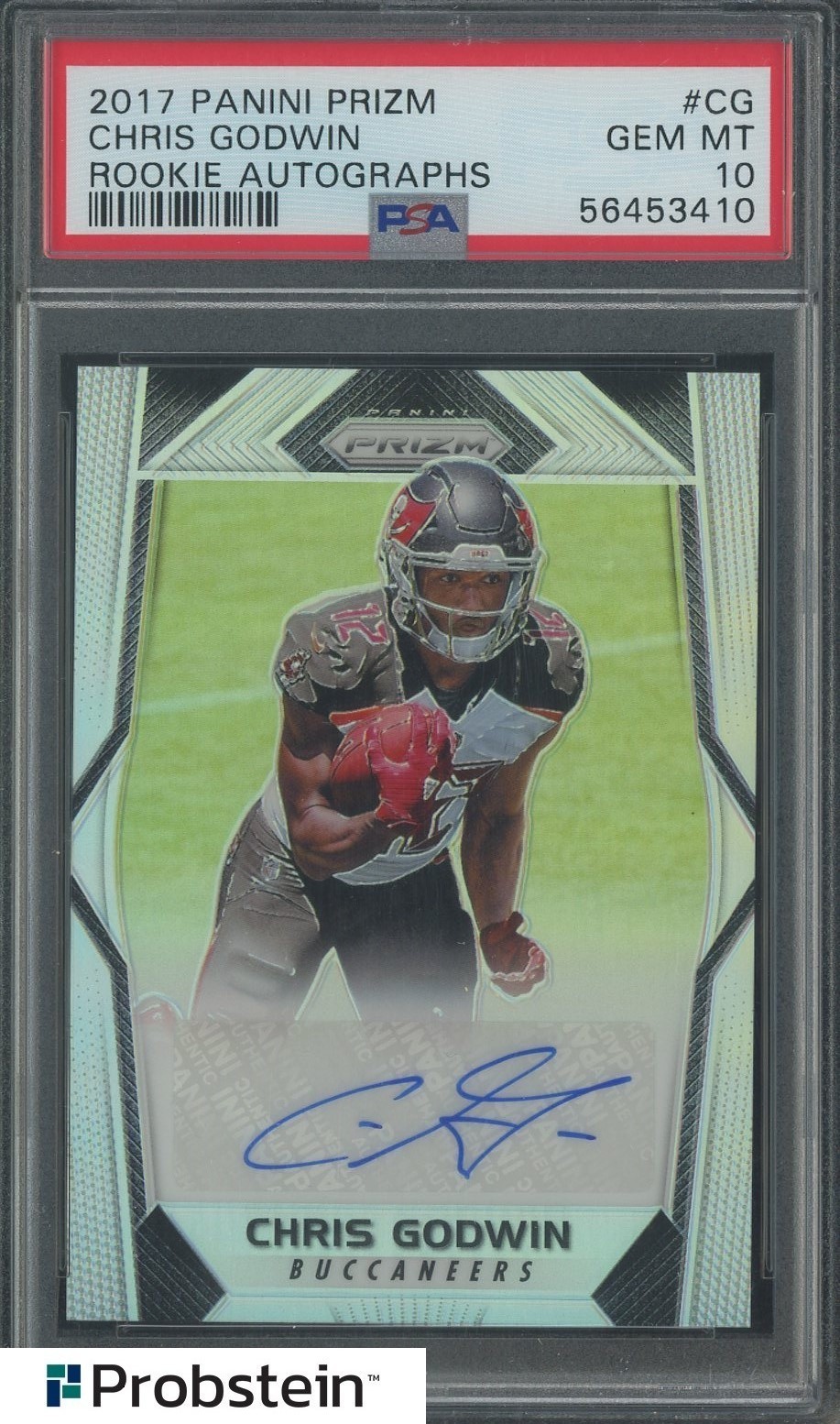 2017 Panini Silver Prizm Chris Godwin Buccaneers RC Rookie AUTO PSA 10 GEM MINT