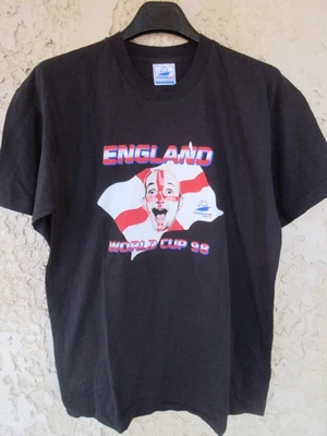 T-shirt COUPE DU MONDE FRANCE 98 vintage ENGLAND World Cup Angleterre M - Photo 1/4
