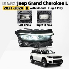 For 2021-2024 Jeep Grand Cherokee L Full Led Headlight W Animation Right Side