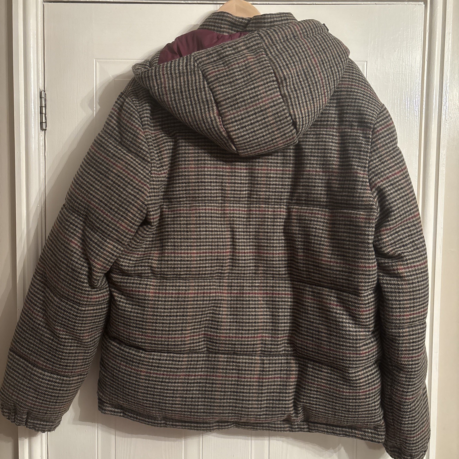 Men’s Jack Wills Tweed Hooded Down Jacket - Size - L  (L) image 7