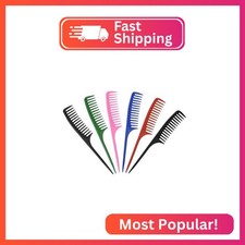 6 Pieces Hair Combs Wide Tooth Comb Hair Teasing Comb Tail Comb Salon Styling Co