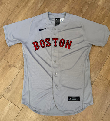 Men's BOSTON RED SOX Sewn  Baseball Jersey NWT GRAY-Full Size