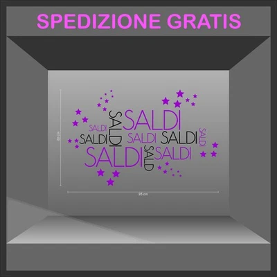 AVERY WALL STICKERS ADESIVI PER VETRINE NEGOZI VETROFANIA VETROFANIE SALDI a0035