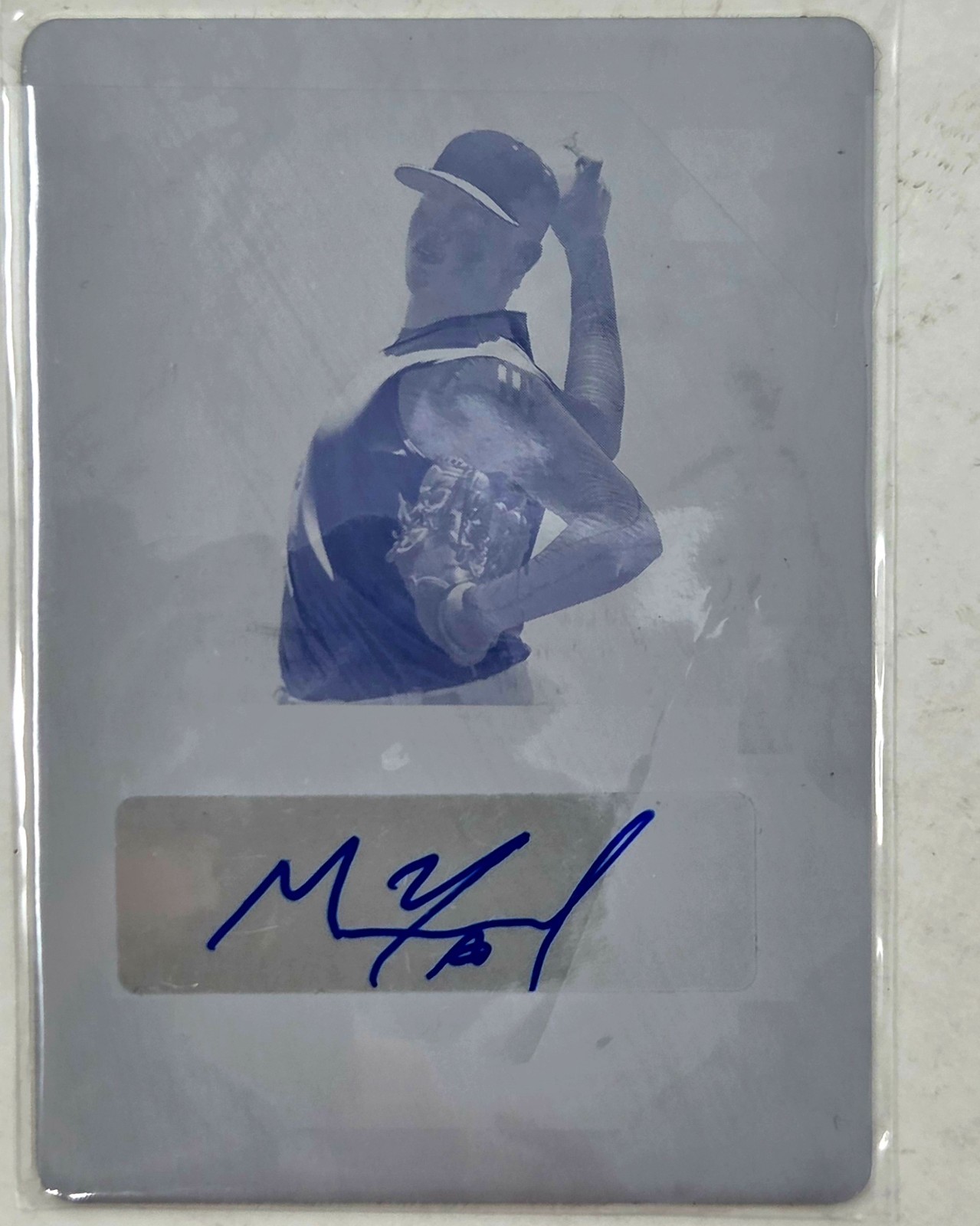 2020 Leaf Ultimate Draft Printing Plate Magenta 1/1 Miguel Yajure #BA-MY1 Auto