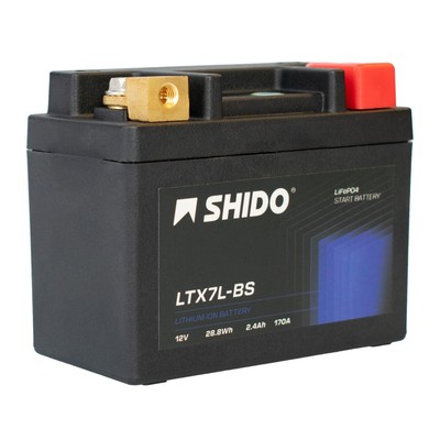 Shido Batterie 12V 2,4AH6AH YTX7L-BS (für: PGO T-Rex 125 CP1 - 4 Takt 99-08 )