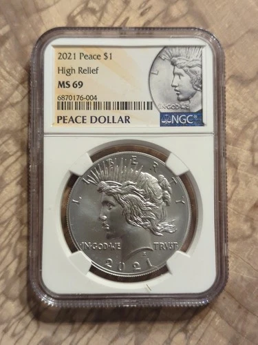 2021 Peace Dollar High Relief MS 69