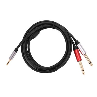 3.5mm to Dual 6.5mm Adapter Jack Audio Cable 3.5 to 6.5 AUX Cord 3.5 Jack5754