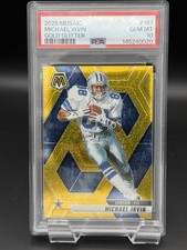 Panini Mosaic Michael Irvin 187 Gold Glitter Prizm /5 PSA 10 Dallas Cowboys POP1
