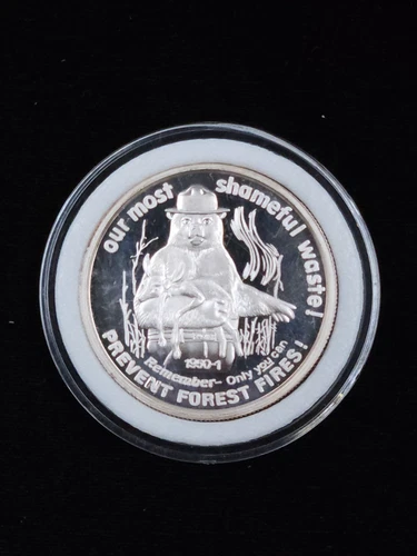 Smokey Bear 1 oz .999 Fine Silver Rounds Variety Design 1950-1
