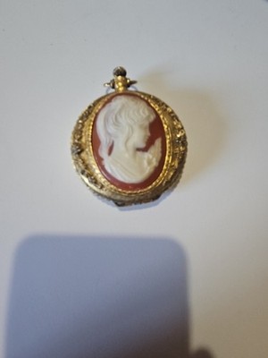 VTG  Max Factor Cameo Pocket Watch Style Locket Powder Compact w/mirror