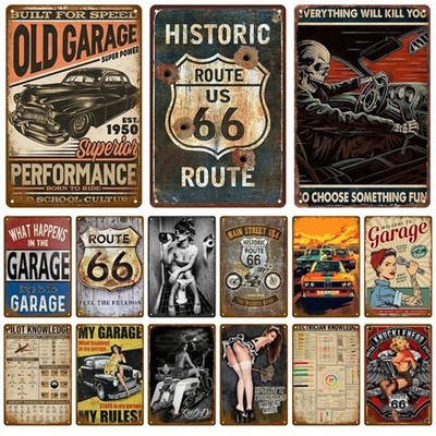 Home Wall Decor Art Vintage Plaque Tin Sign Retro Racing Motor Oil Metal Sign Po