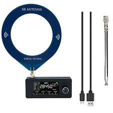 SI4732 Portable Radio 0.5-108MHz LSB USB FM Mini Pocket Radio 1.9'' Display USA