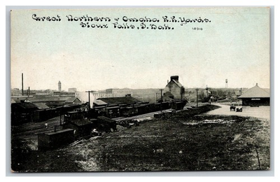 #ad Great Northern amp; Omaha Railroad Yards shops by depot Sioux Falls South Dakota $10.75