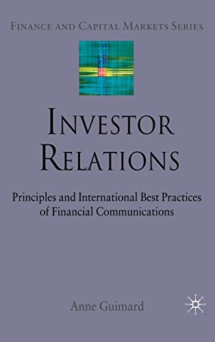 Investor Relations: Principles and Internationa. A<|