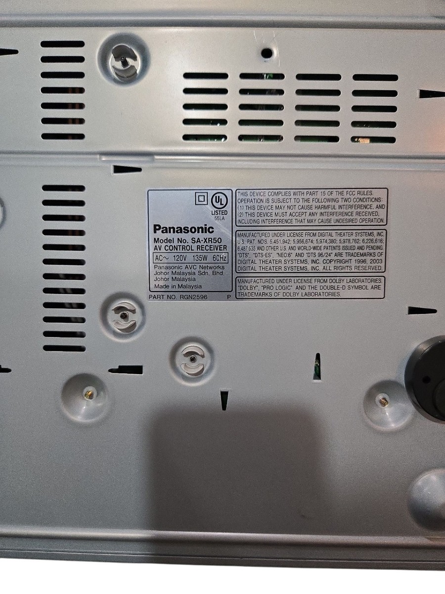 Panasonic AV Control Amplifer SA-XR50 Home Theater Receiver *NO