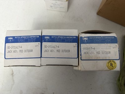 3- NOS SUTTLE SE-19316L7-4 OUTDOOR TELEPHONE JACK ASSEMBLY