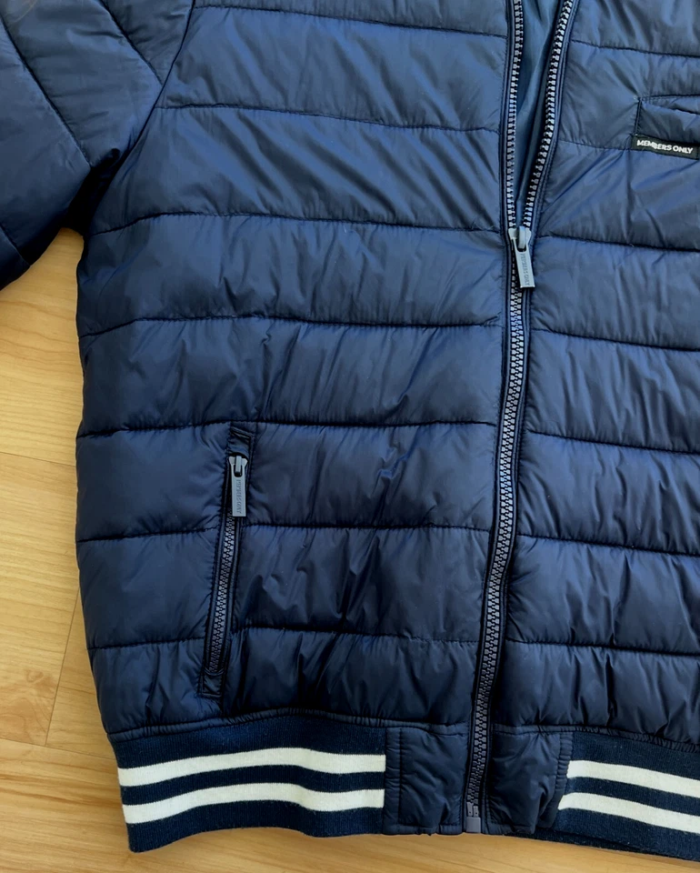 Chaqueta de bombardero acolchada solo para miembros azul marino (grande/envío gratuito) Foto 4 de 4