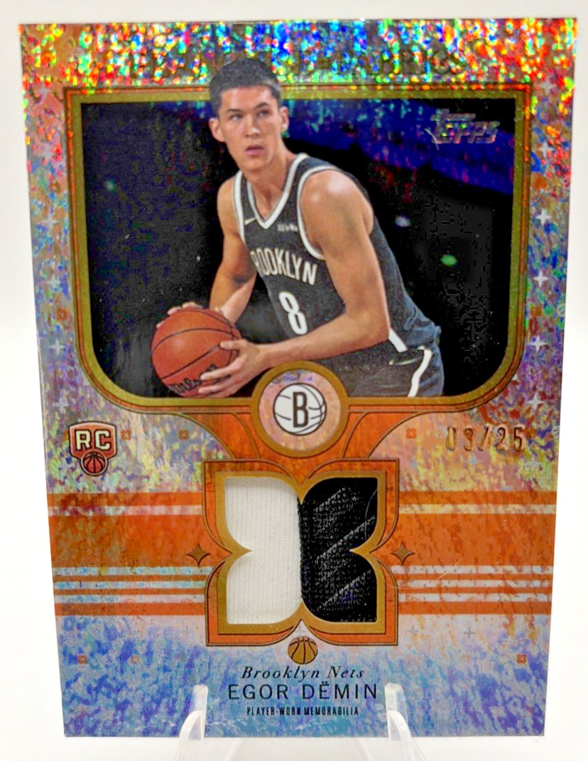 2025-26 Topps ☆ Egor Demin Franchise Fabrics ☆ (RC) Orange Holo Foil Patch /25