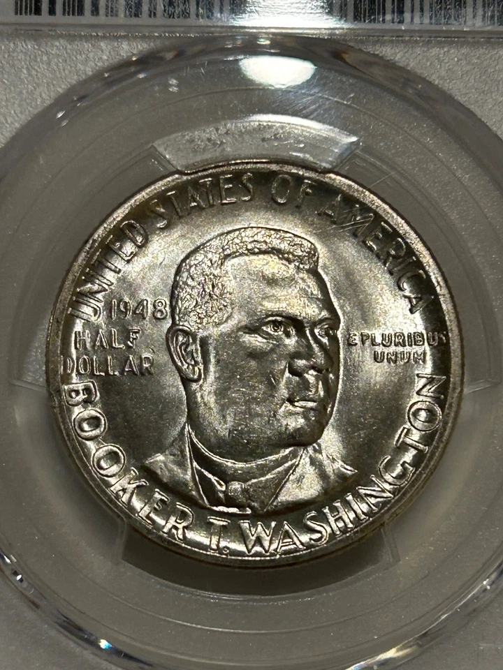 1948 S Booker T Washington Silver Half Dollar PCGS MS66 Only 8,005 Minted - Image 2 of 4