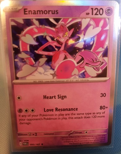 Pokémon TCG Enamorus Twilight Masquerade 093/167 Holo Rare Card