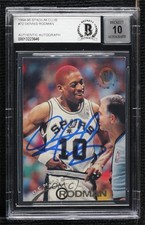 BAS 1994-95 Topps Stadium Club Dennis Rodman #72 BGS Authentic Auto HOF 04k8