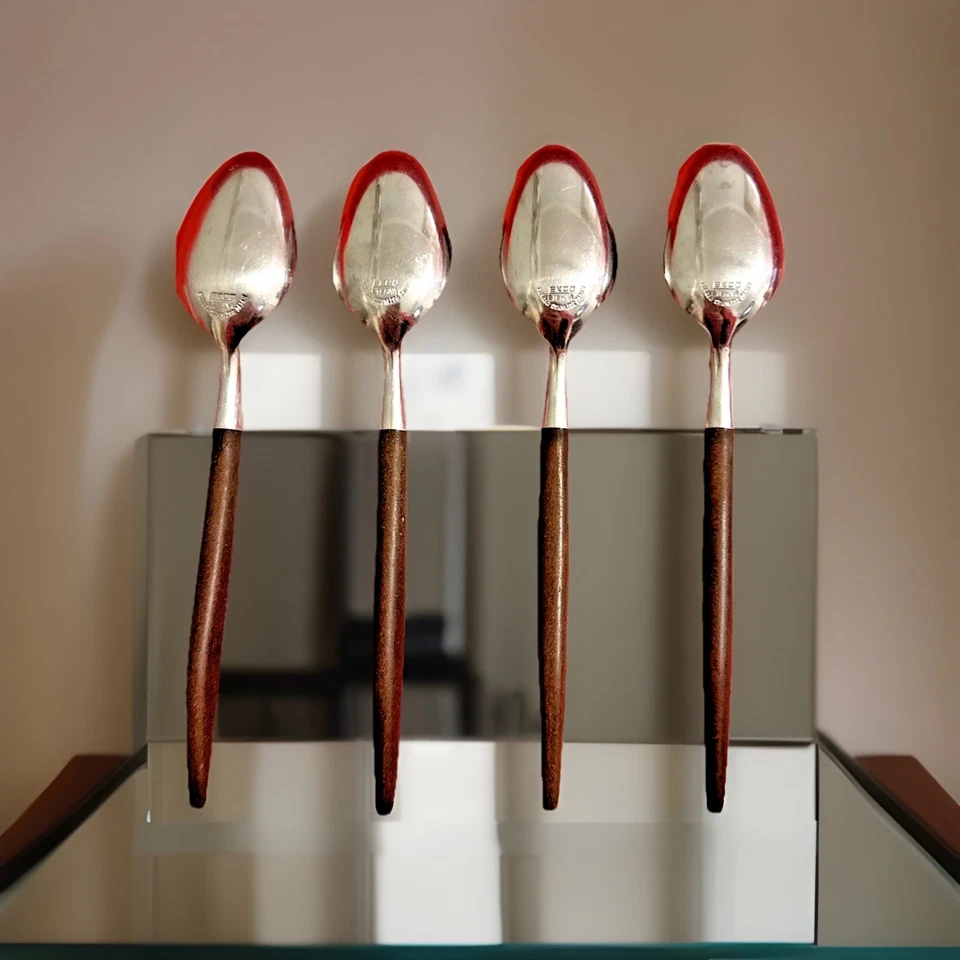 EKCO ETERNA 独木松饼合成木质餐具日本替换 x4 茶匙 — 第 2/4 张图片